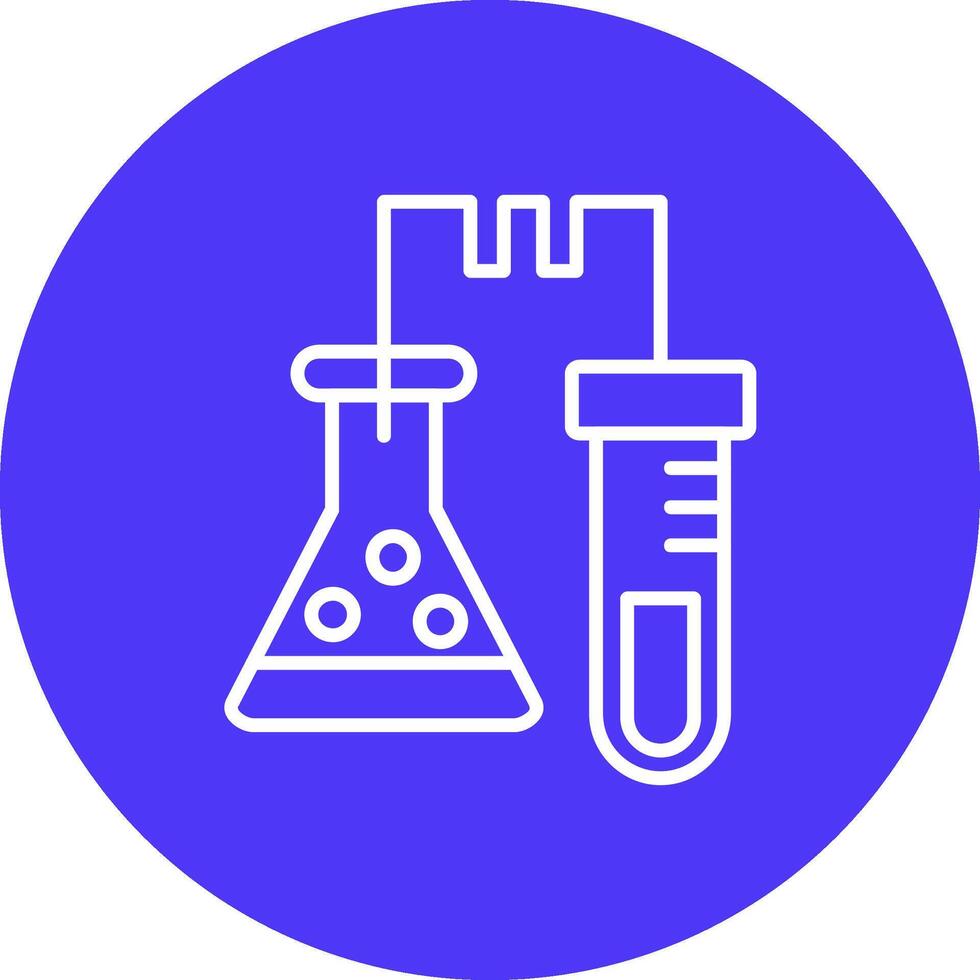 Laboratory Line Multi Circle Icon vector