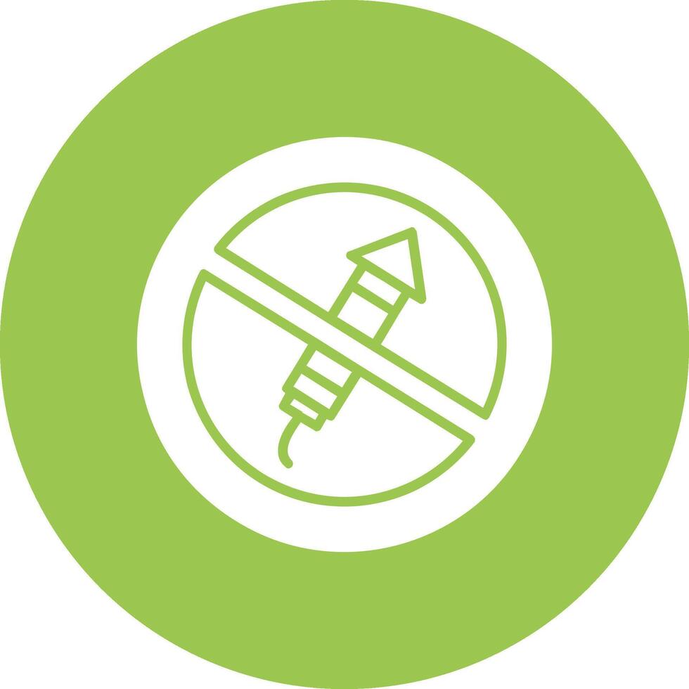 No Firework Glyph Multi Circle Icon vector