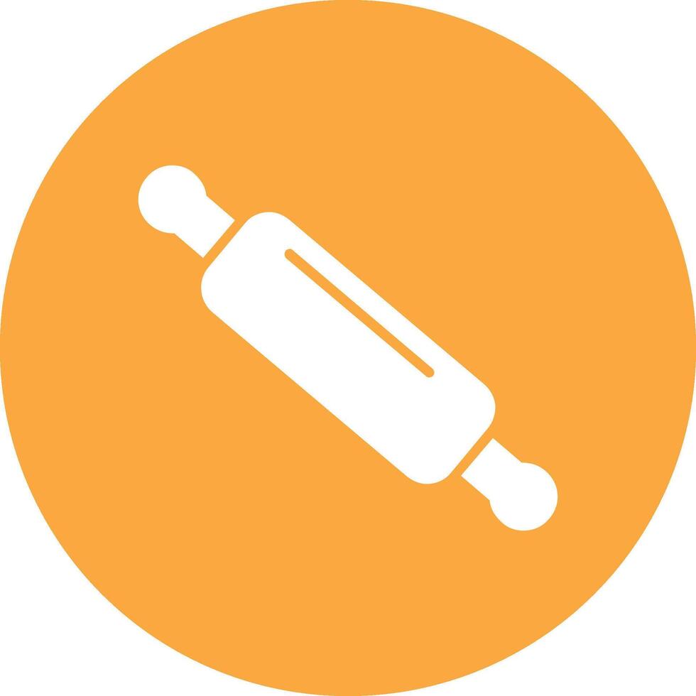 Rolling Pin Glyph Multi Circle Icon vector