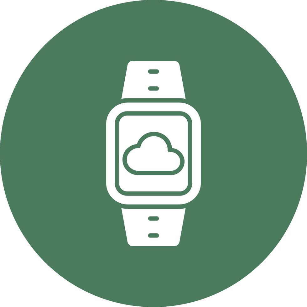 Cloud Connection Glyph Multi Circle Icon vector