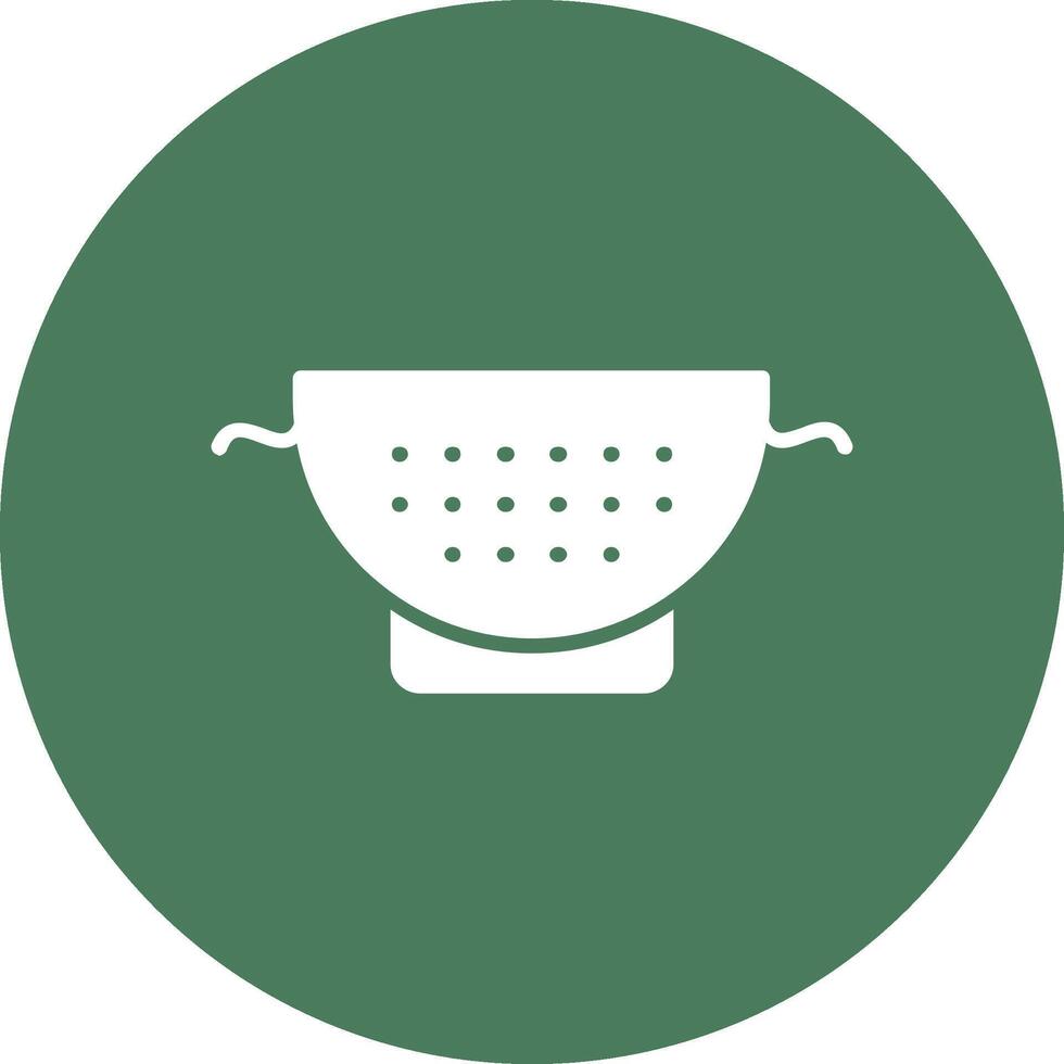 Strainer Glyph Multi Circle Icon vector