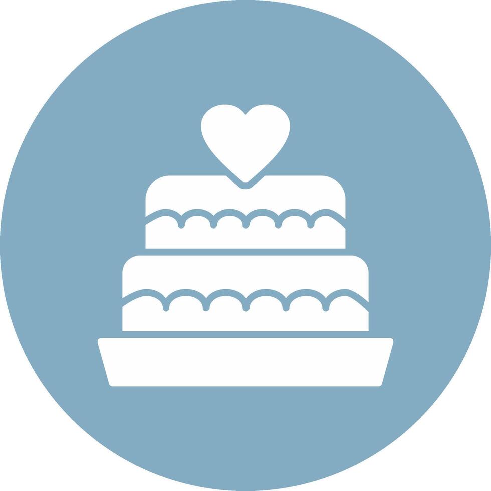 Wedding Cake Glyph Multi Circle Icon vector