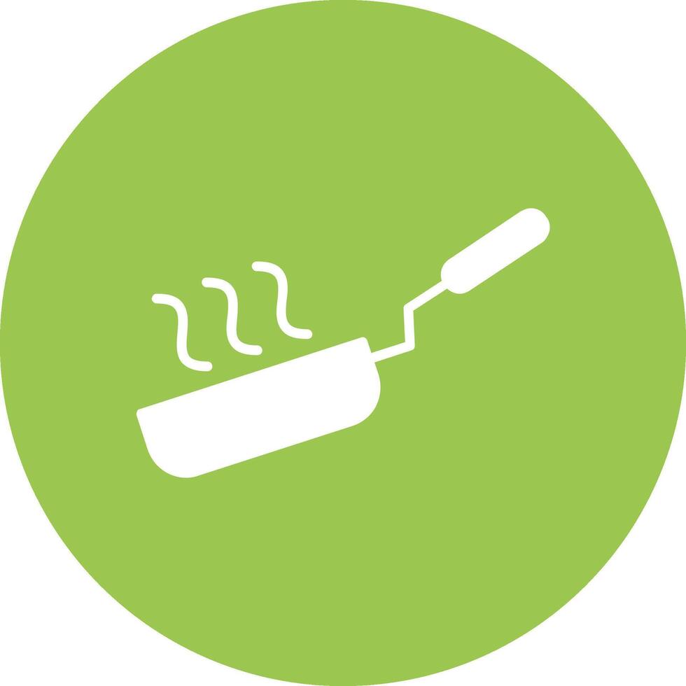 Frying Pan Glyph Multi Circle Icon vector