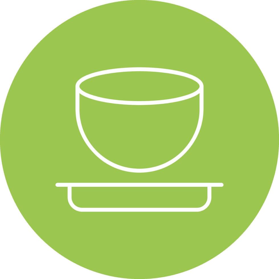 Bowl Line Multi Circle Icon vector