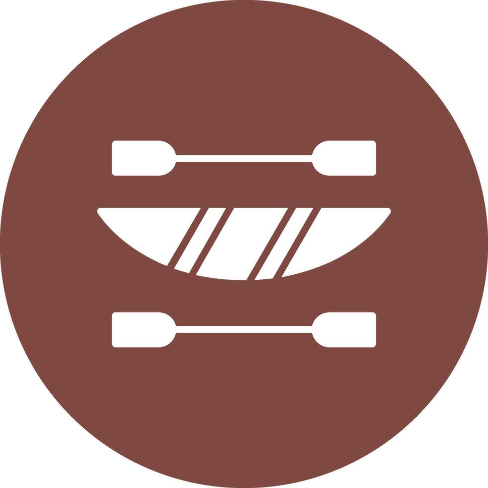 Kayak Glyph Multi Circle Icon vector