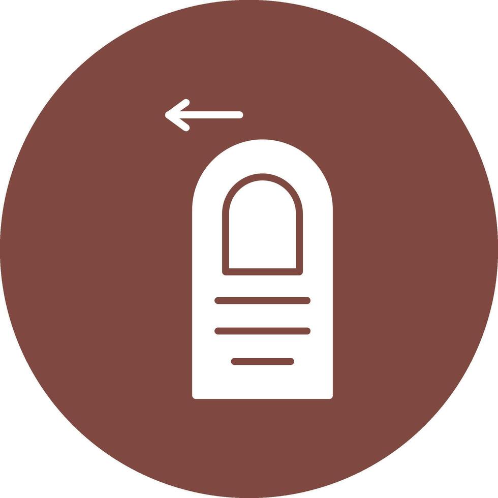 Tap Left Glyph Multi Circle Icon vector