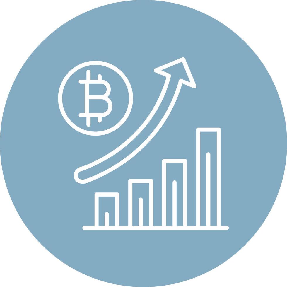 Increase Sales Line Multi Circle Icon vector