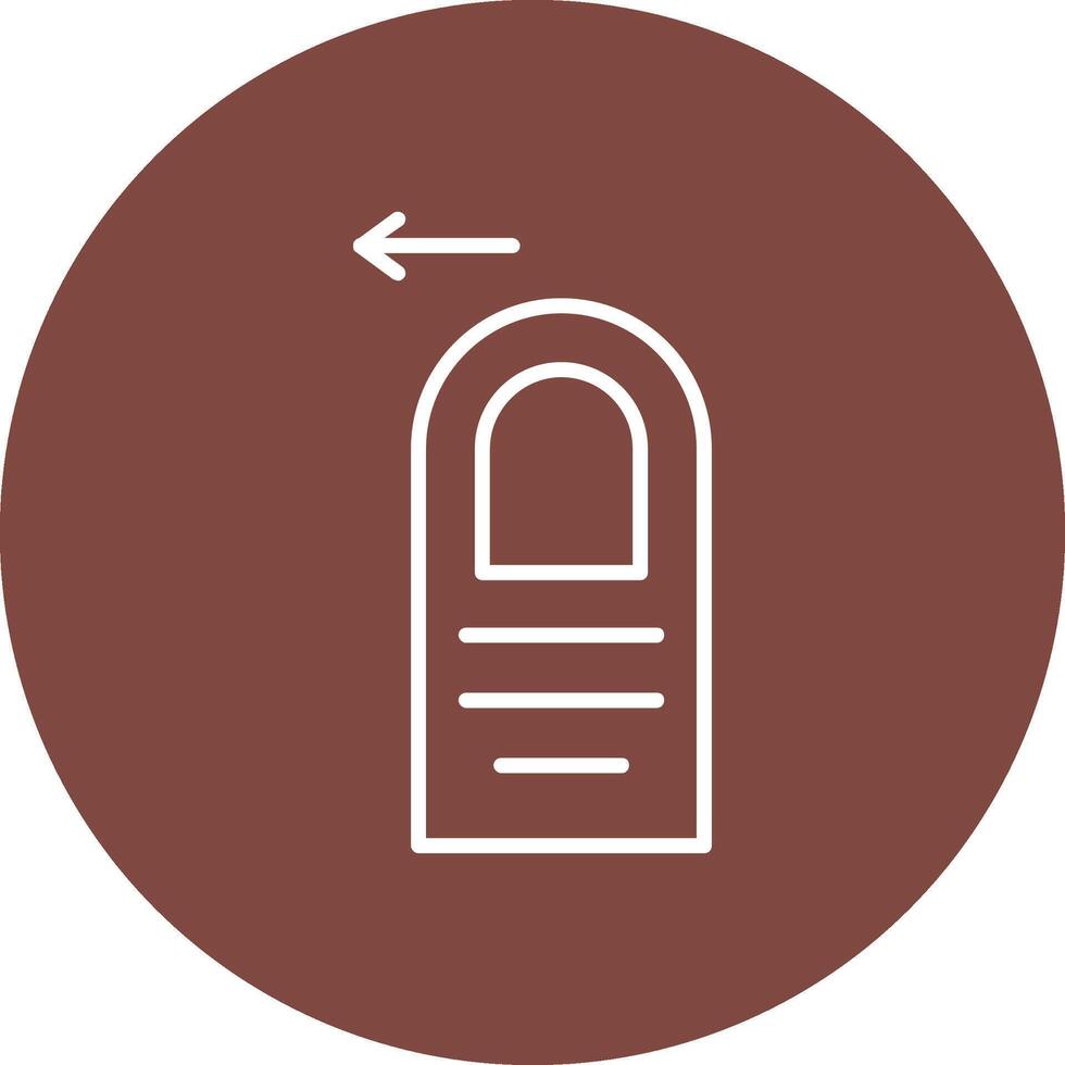Tap Left Line Multi Circle Icon vector