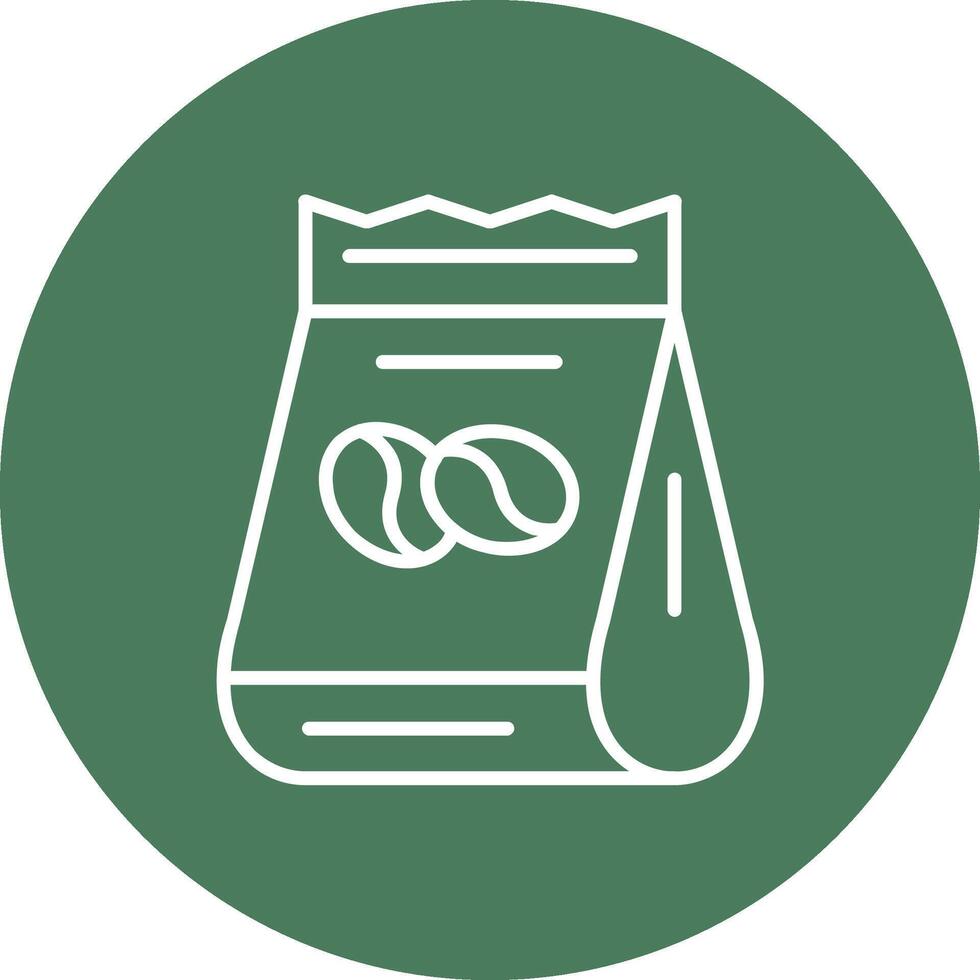 Beans Bag Line Multi Circle Icon vector