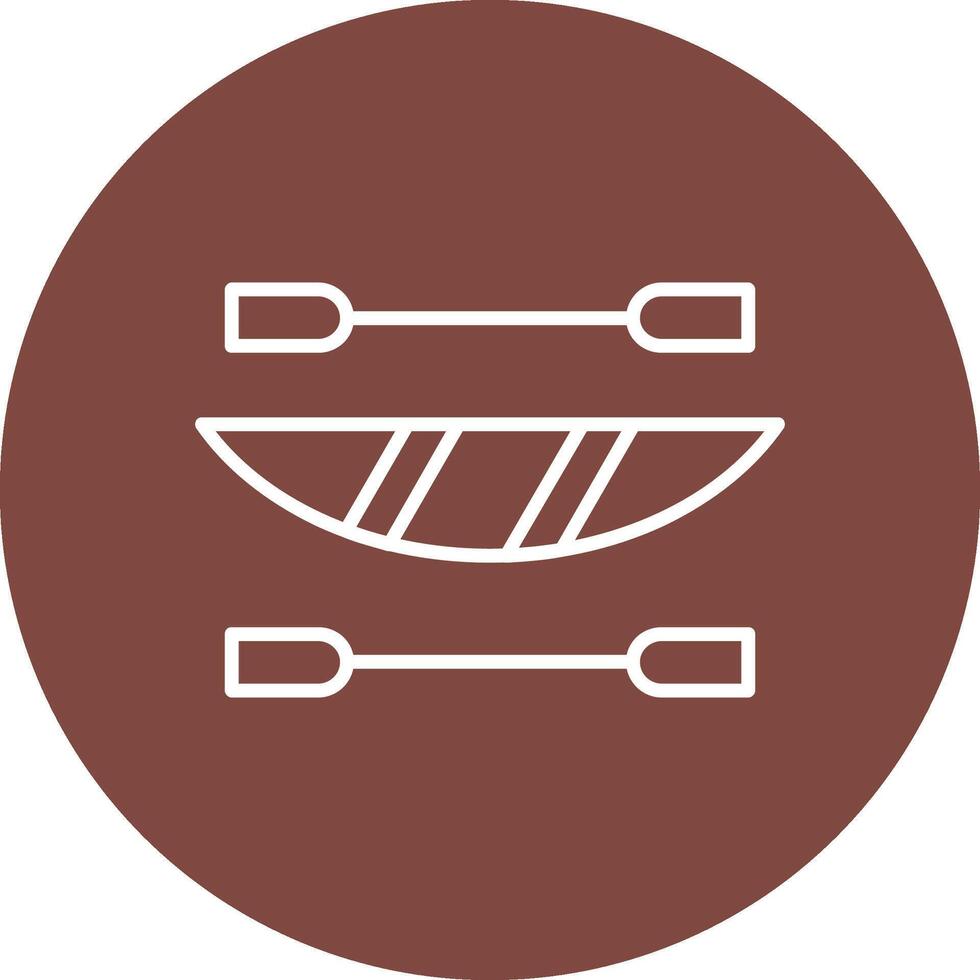 Kayak Line Multi Circle Icon vector