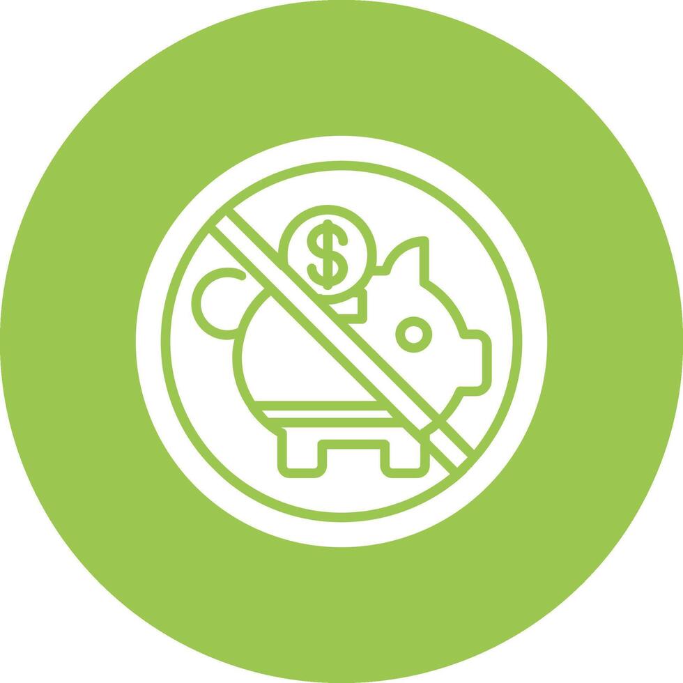 Prohibited Sign Glyph Multi Circle Icon vector