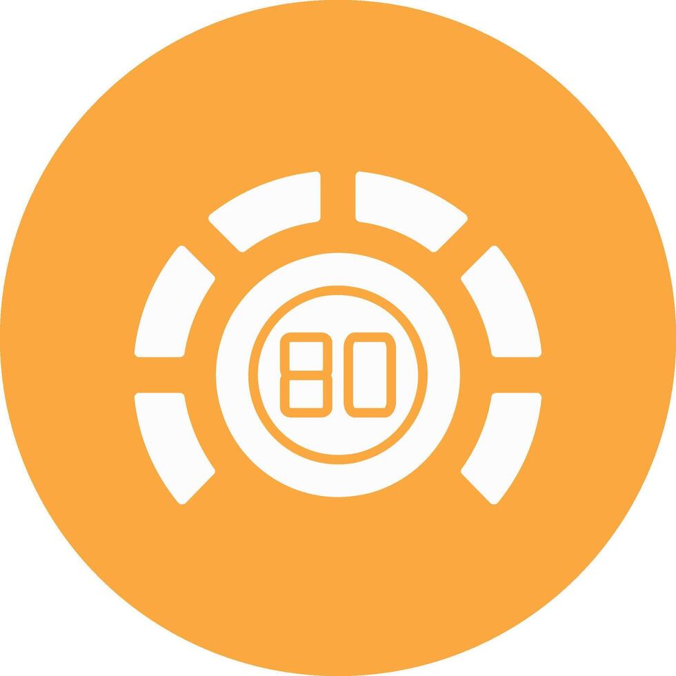 Thermostat Glyph Multi Circle Icon vector