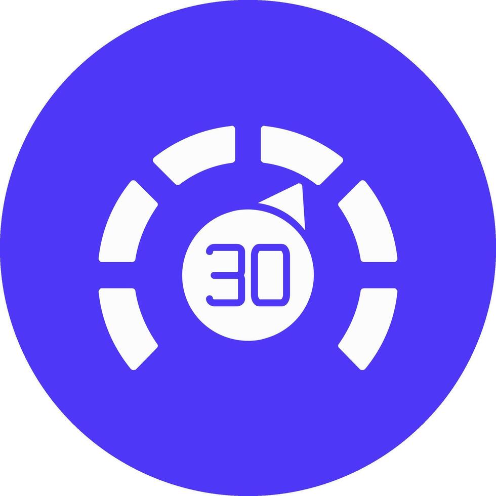 Thermostat Glyph Multi Circle Icon vector