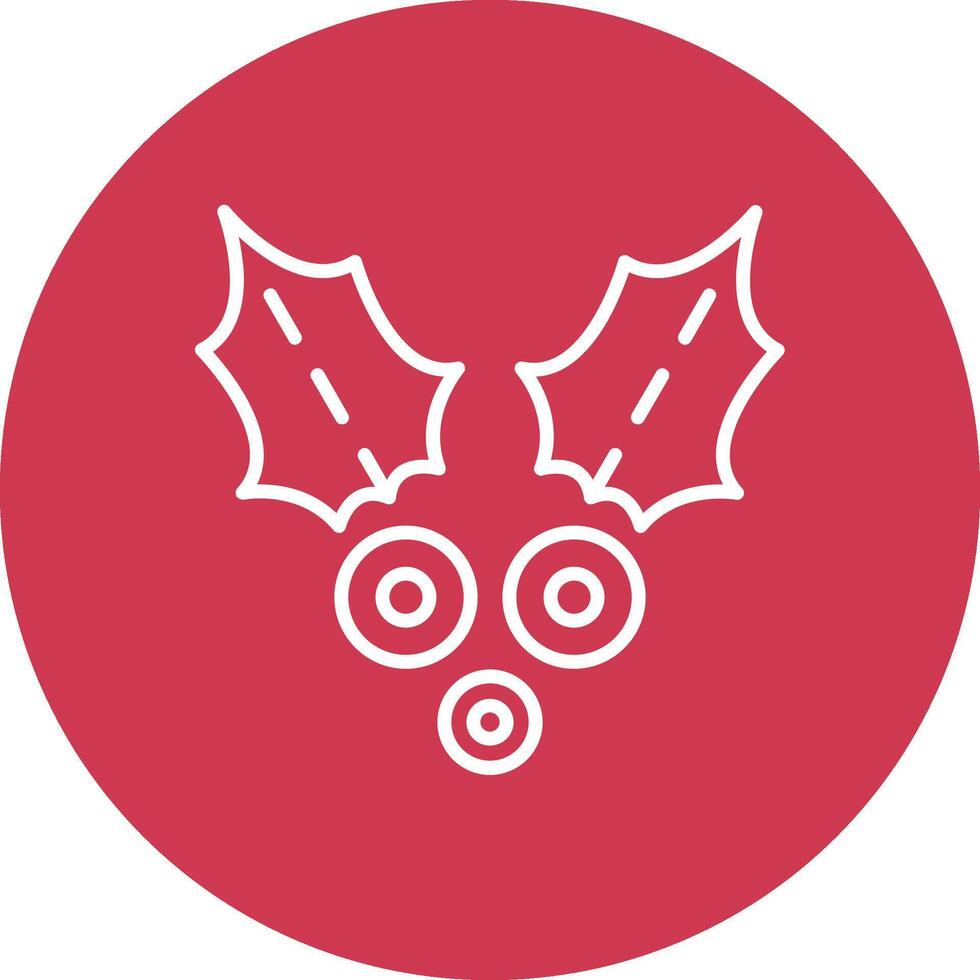 Holly Line Multi Circle Icon vector