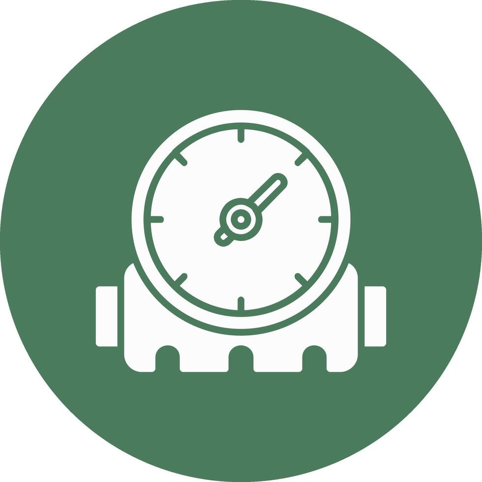 Pressure Gauge Glyph Multi Circle Icon vector