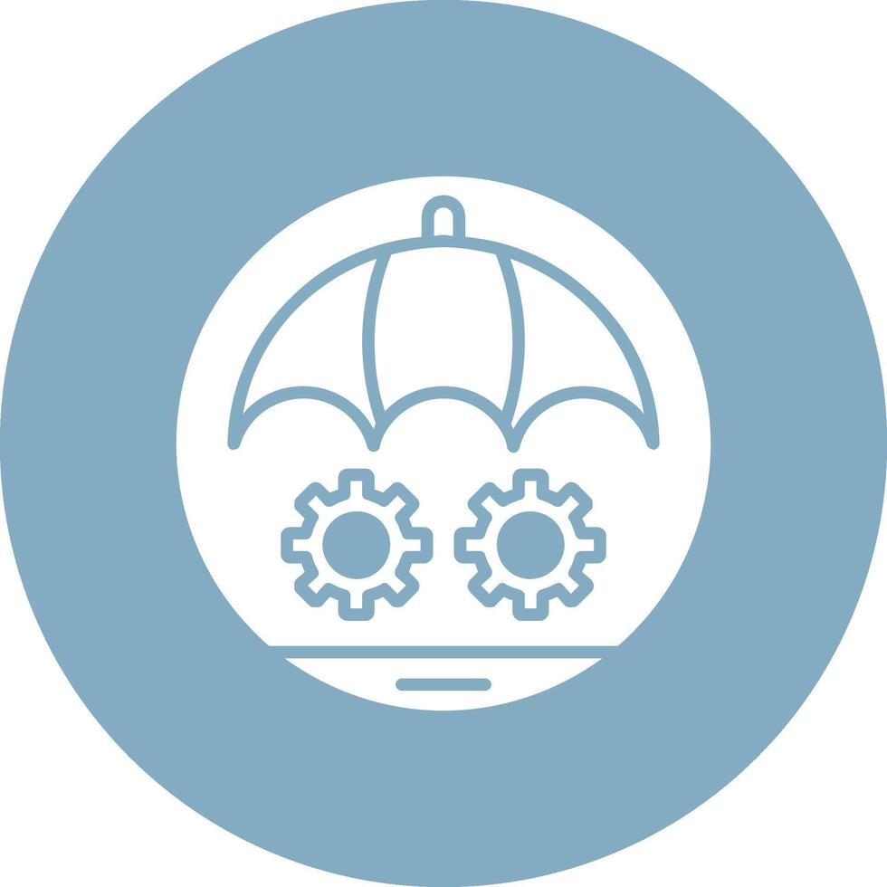 Risk Management Glyph Multi Circle Icon vector