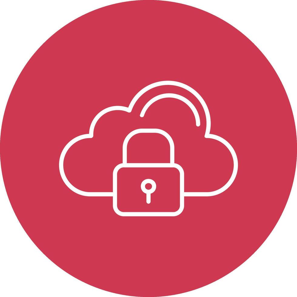 Cloud Line Multi Circle Icon vector