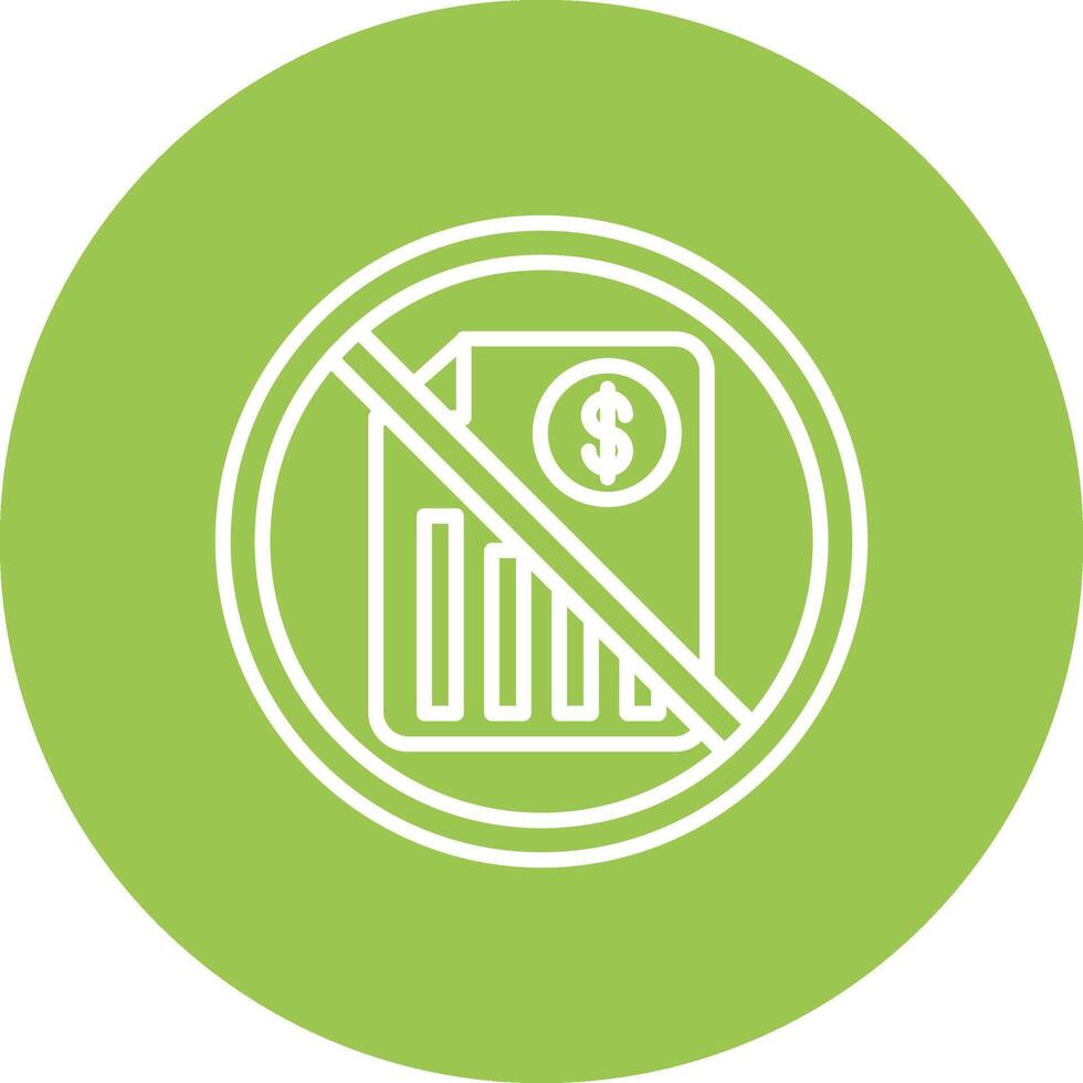 Prohibited Sign Line Multi Circle Icon vector