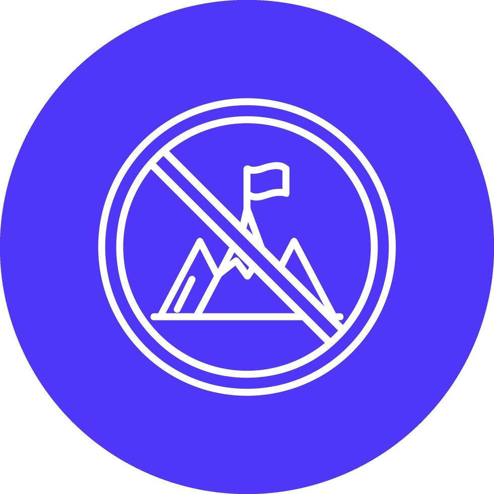 Prohibited Sign Line Multi Circle Icon vector