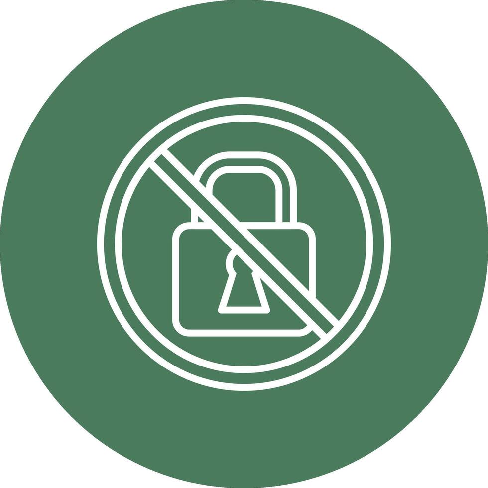 Prohibited Sign Line Multi Circle Icon vector