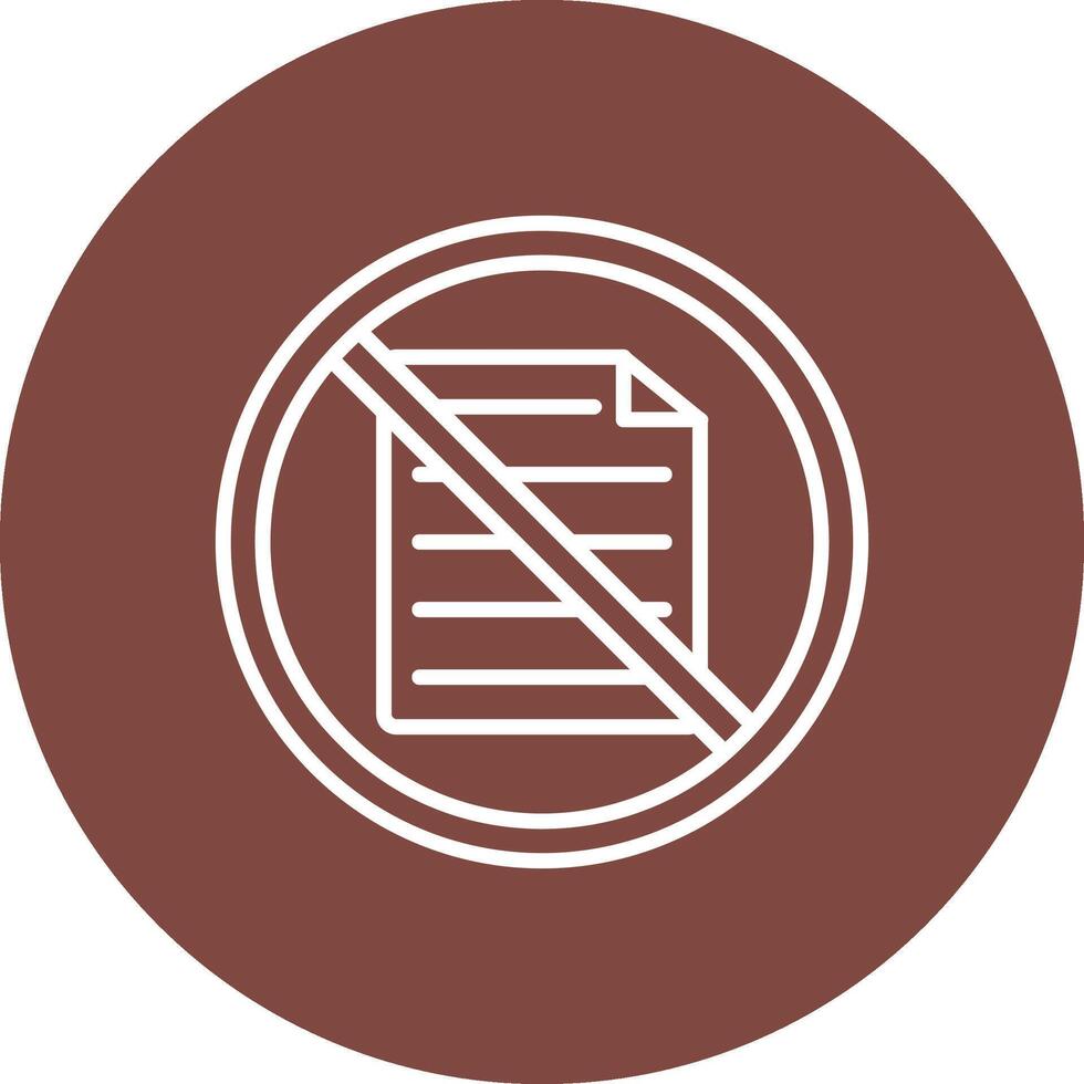 Prohibited Sign Line Multi Circle Icon vector