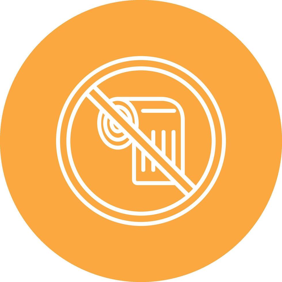 Prohibited Sign Line Multi Circle Icon vector