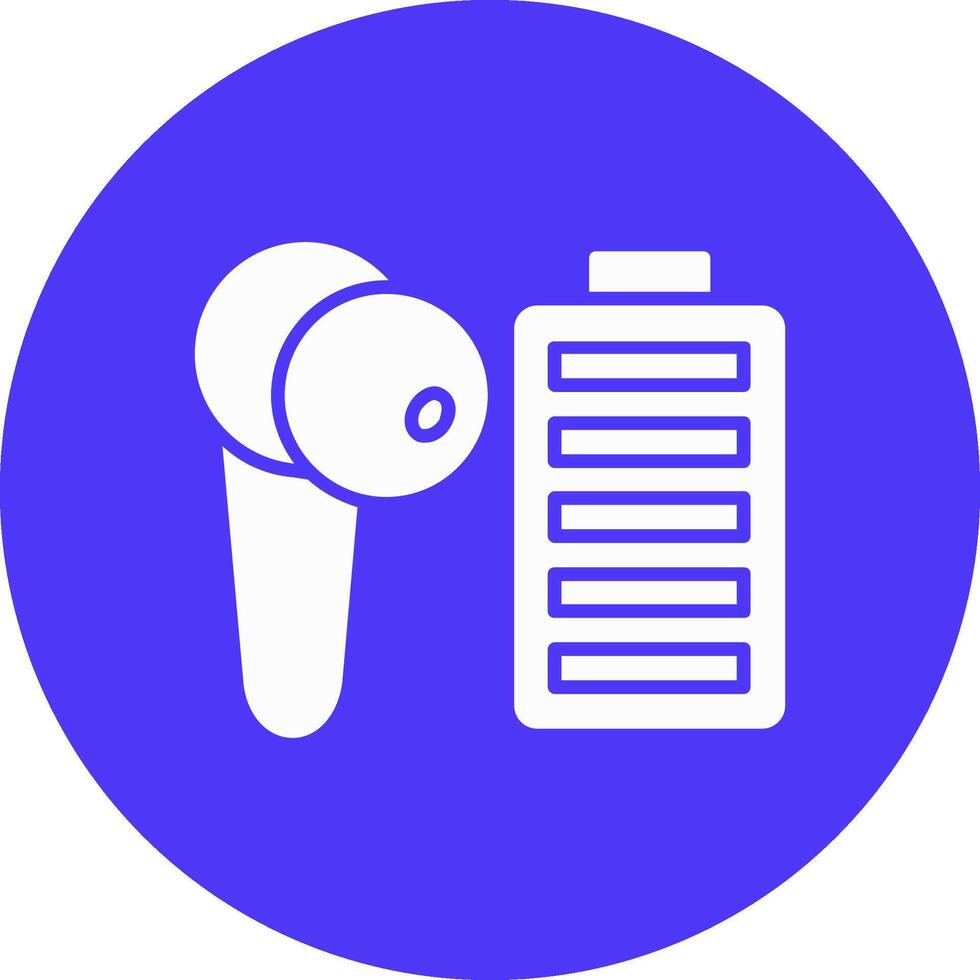 Earbud Glyph Multi Circle Icon vector