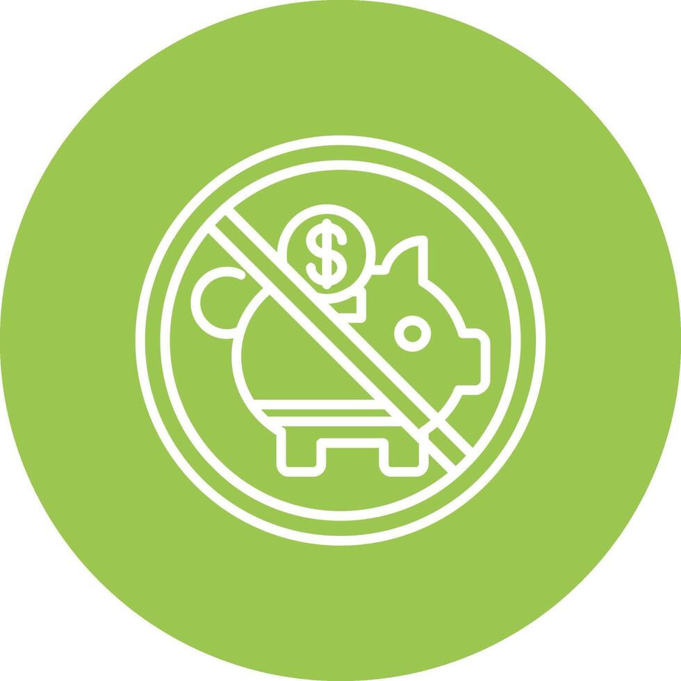 Prohibited Sign Line Multi Circle Icon vector