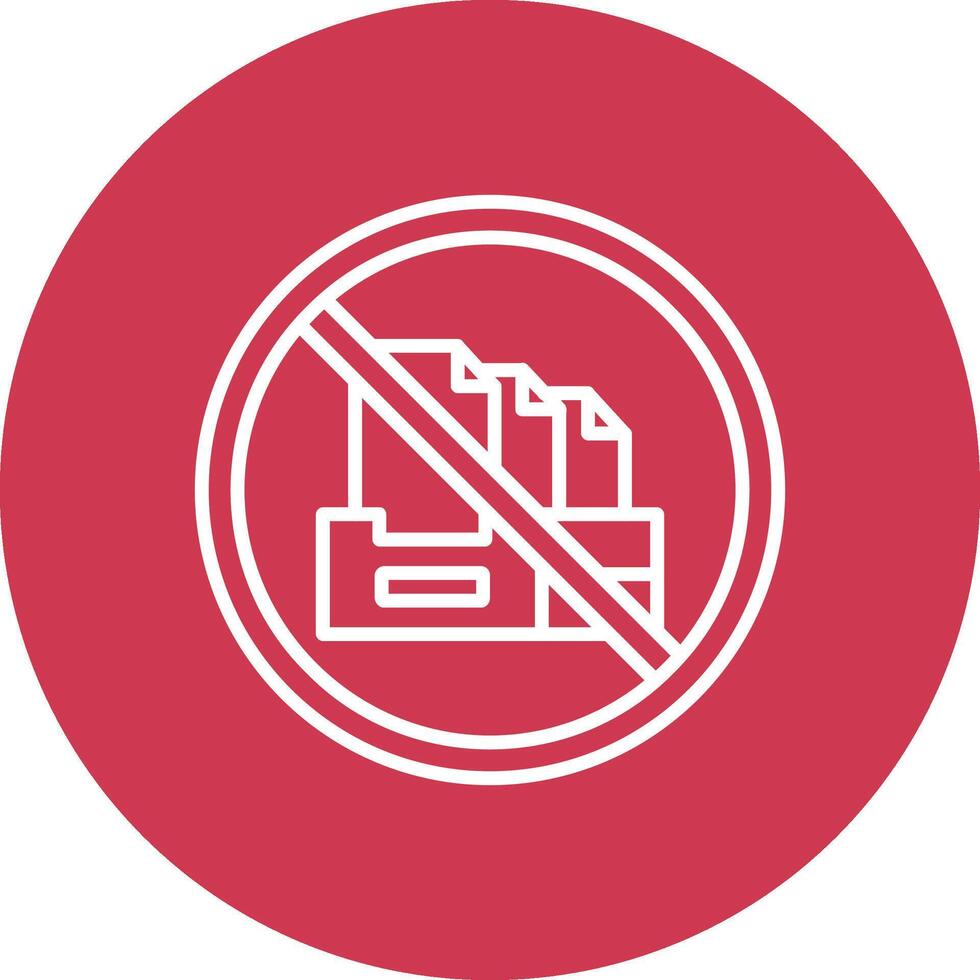 Prohibited Sign Line Multi Circle Icon vector