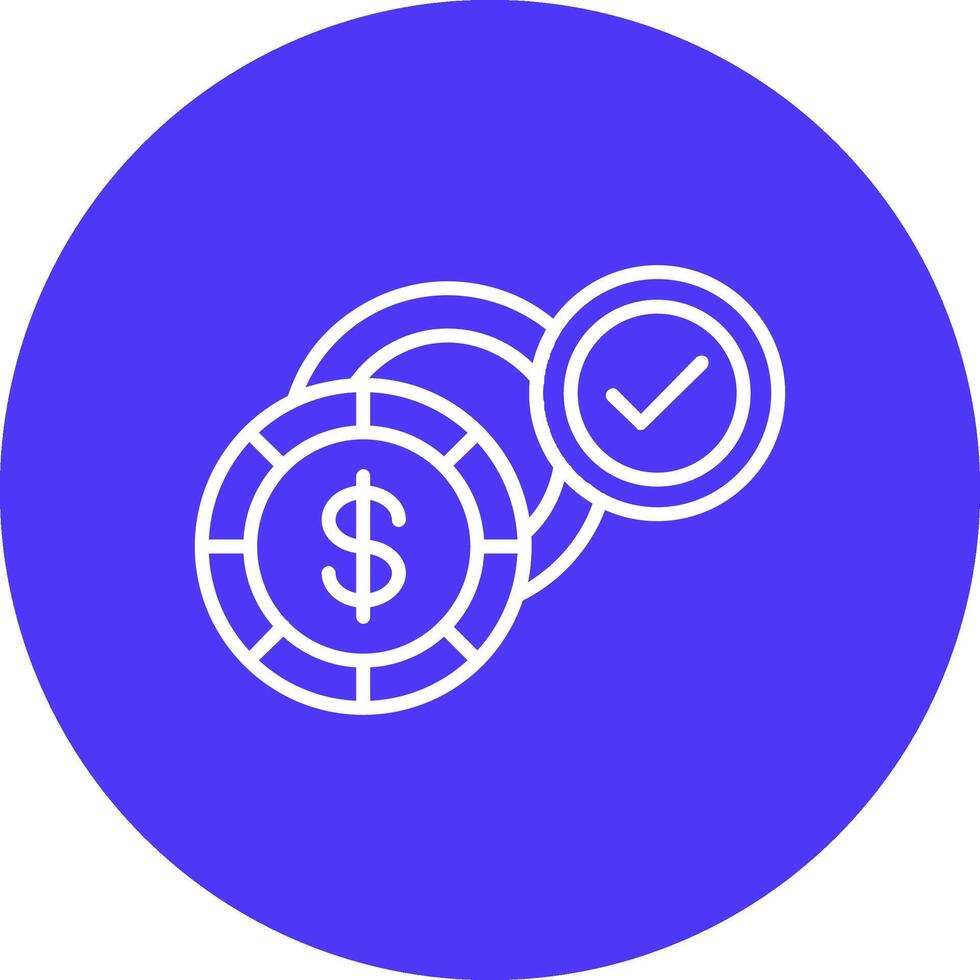 Dollar Line Multi Circle Icon vector
