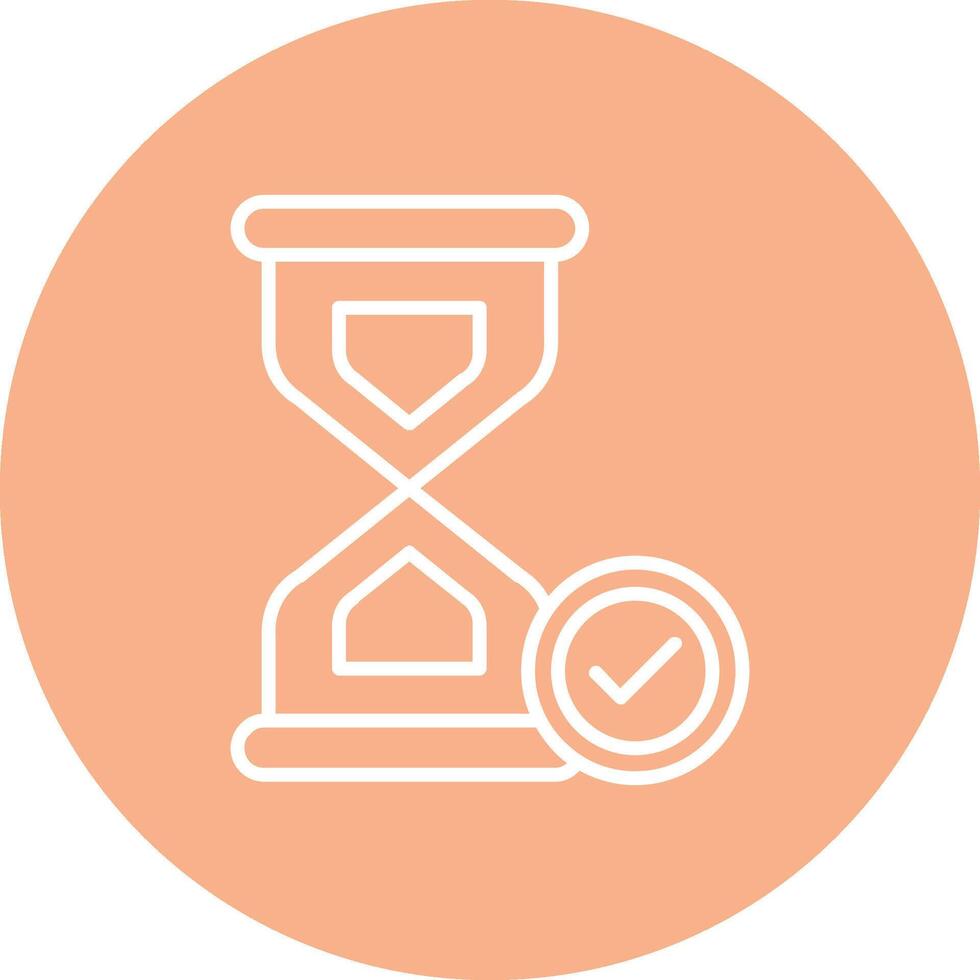 Hourglass Line Multi Circle Icon vector