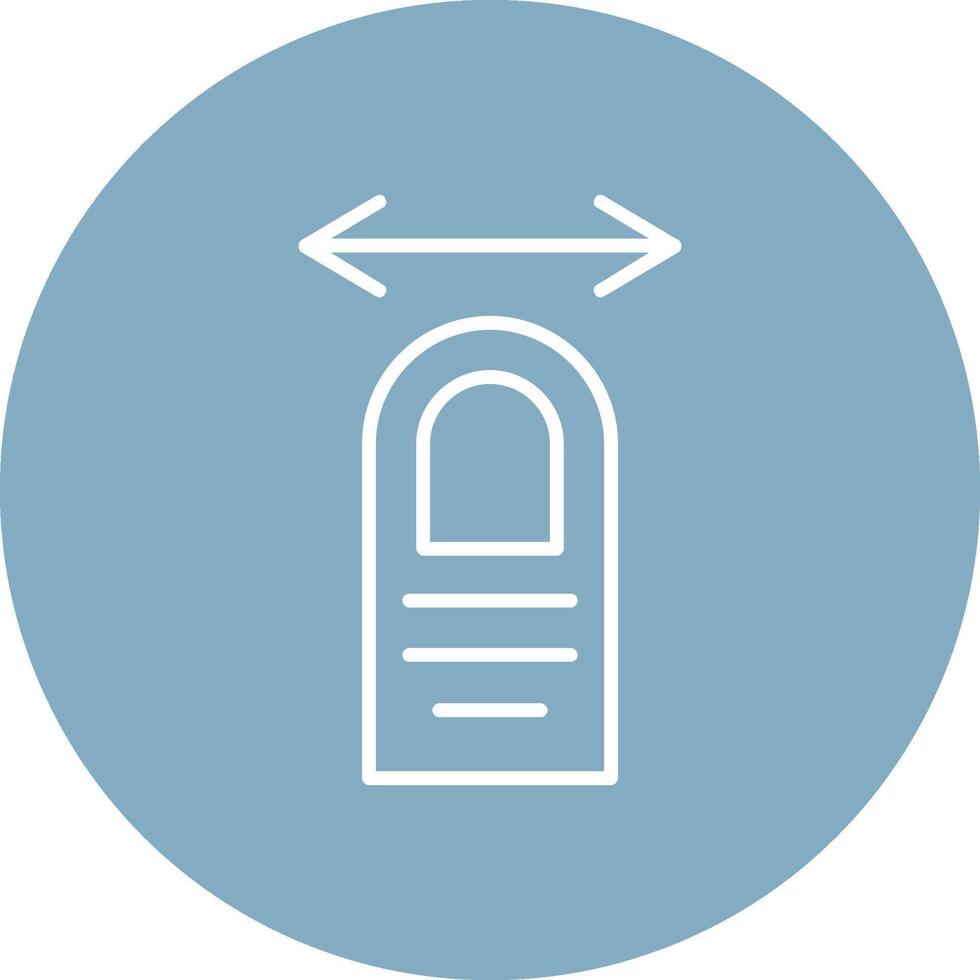 Tap Drag Line Multi Circle Icon vector