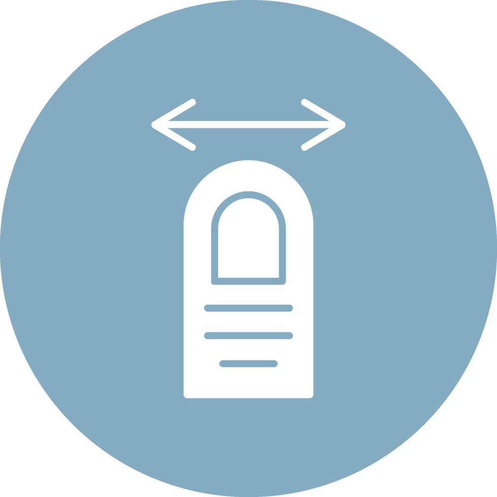 Tap Drag Glyph Multi Circle Icon vector