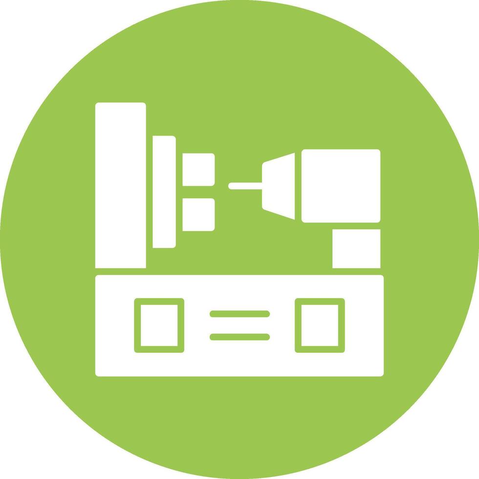 Lathe Glyph Multi Circle Icon vector