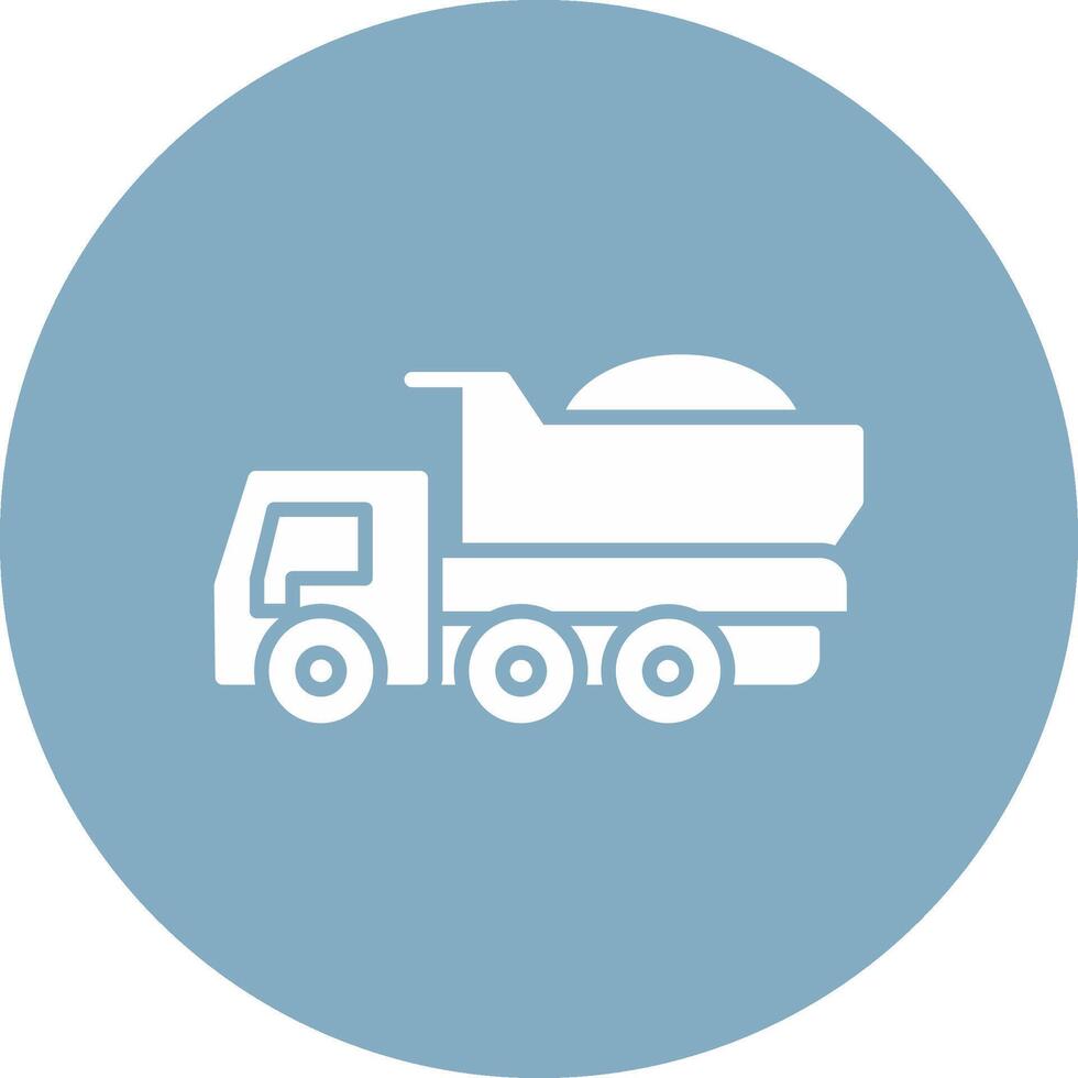 Dumper Truck Glyph Multi Circle Icon vector