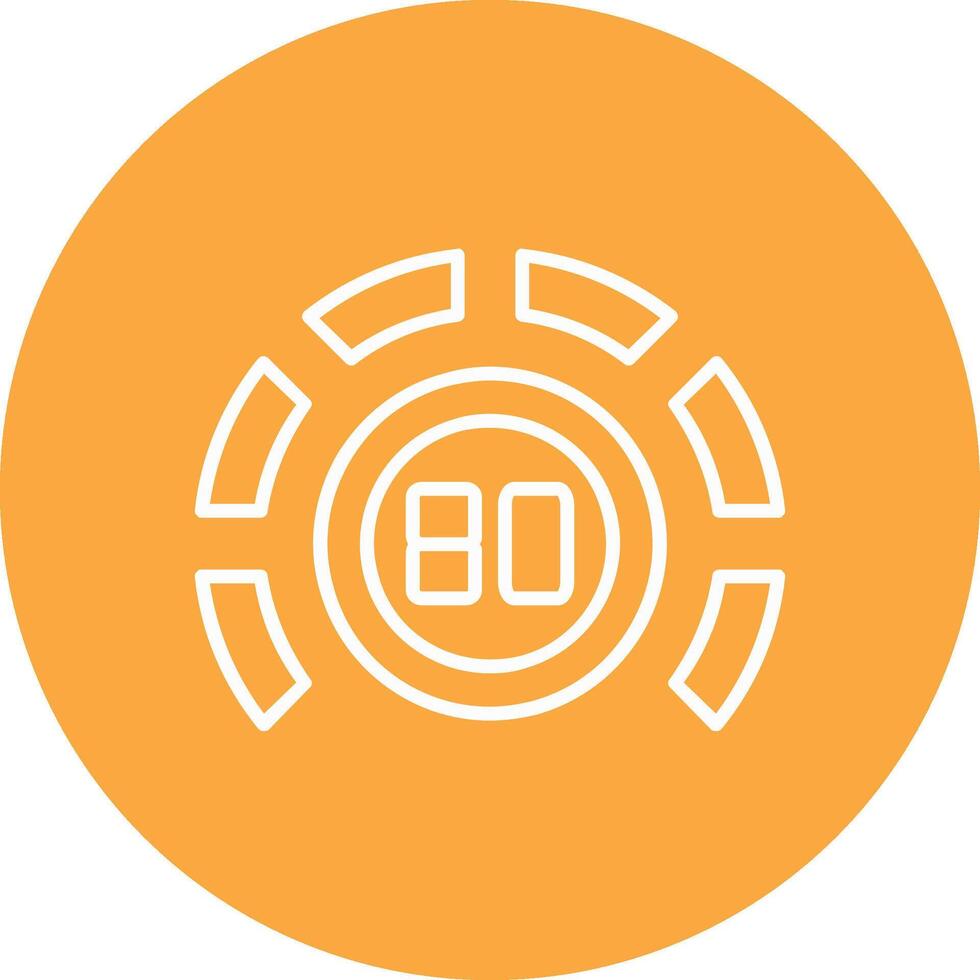 Thermostat Line Multi Circle Icon vector