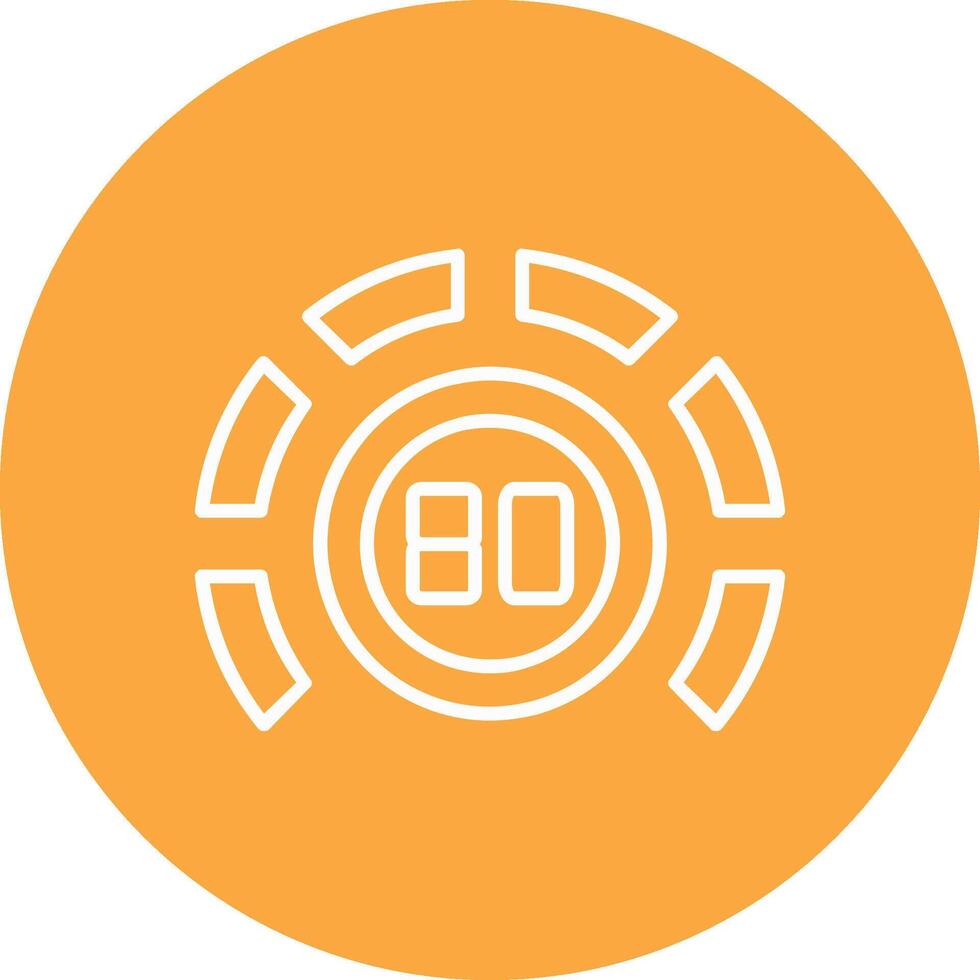 Thermostat Line Multi Circle Icon vector