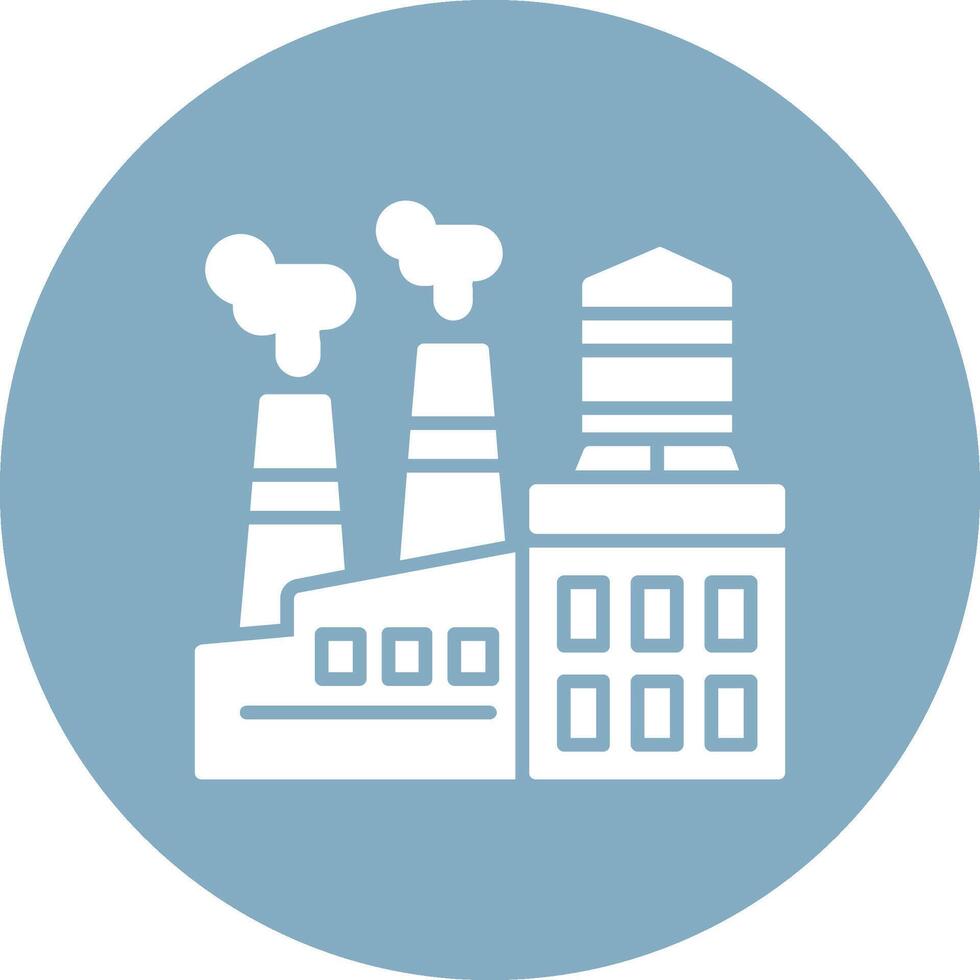 Factory Glyph Multi Circle Icon vector