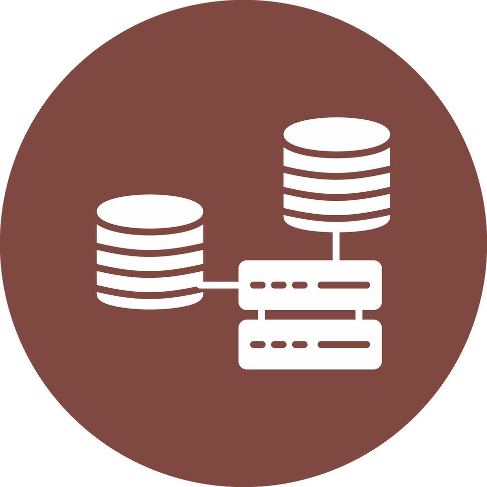 Connected Glyph Multi Circle Icon vector