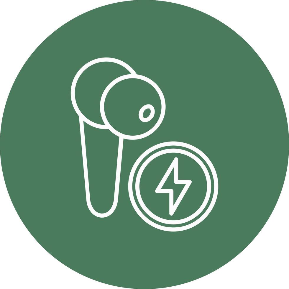 Earbud Line Multi Circle Icon vector