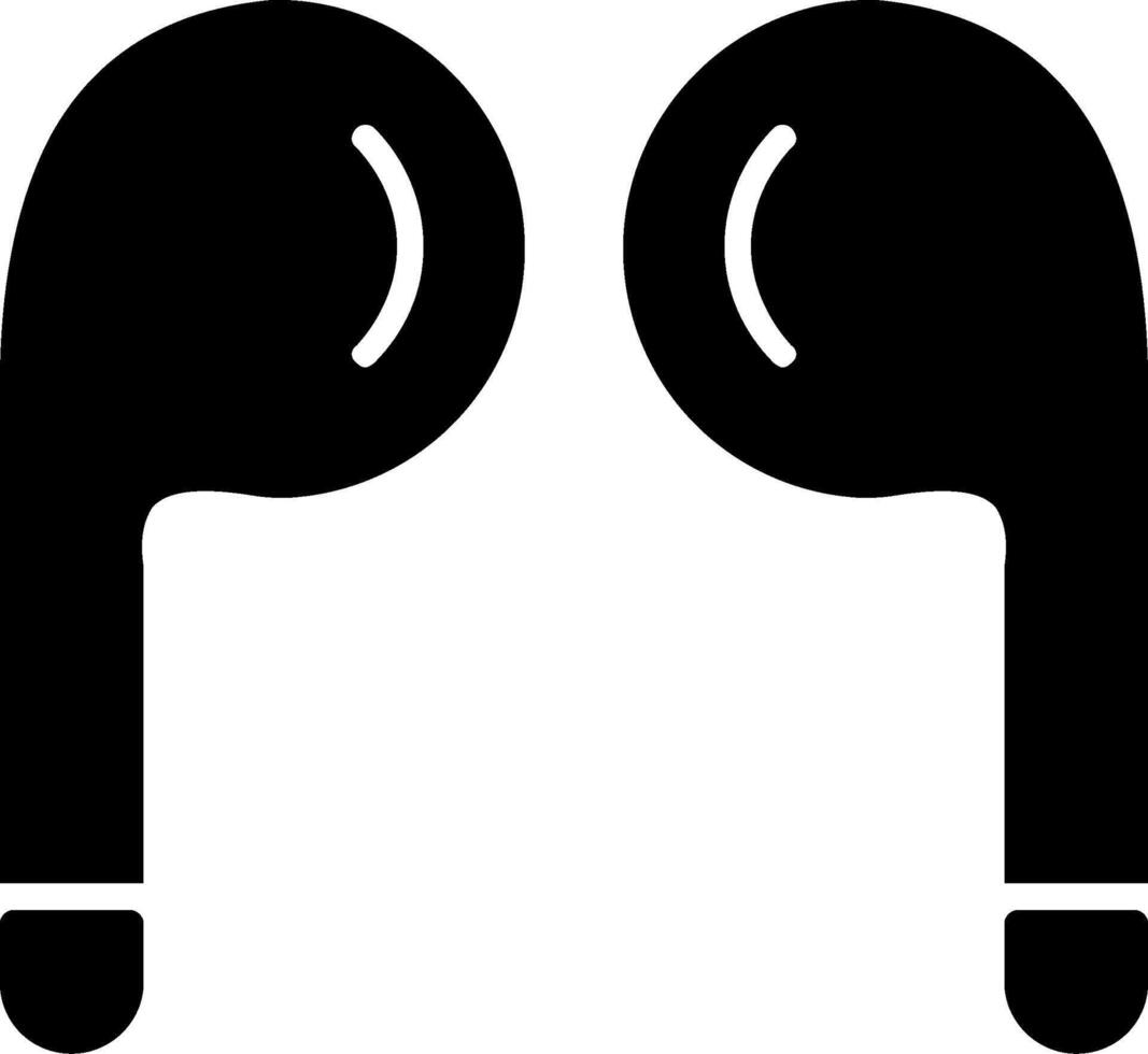 icono de glifo de auriculares vector