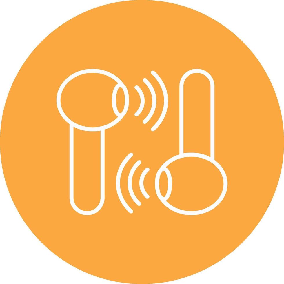 Earbud Line Multi Circle Icon vector