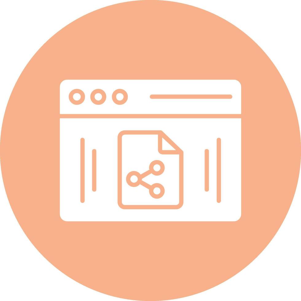 File Sharing Glyph Multi Circle Icon vector