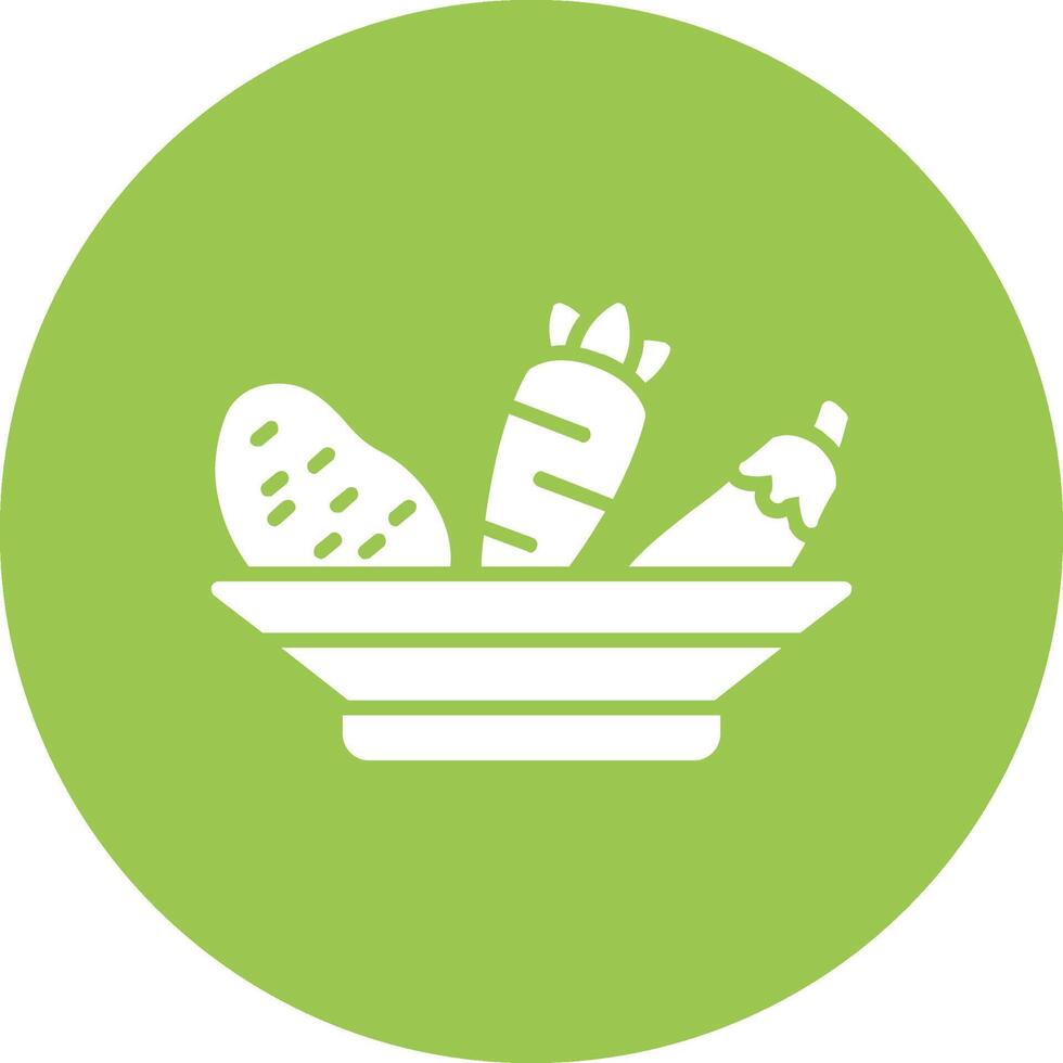 Vegetables Glyph Multi Circle Icon vector