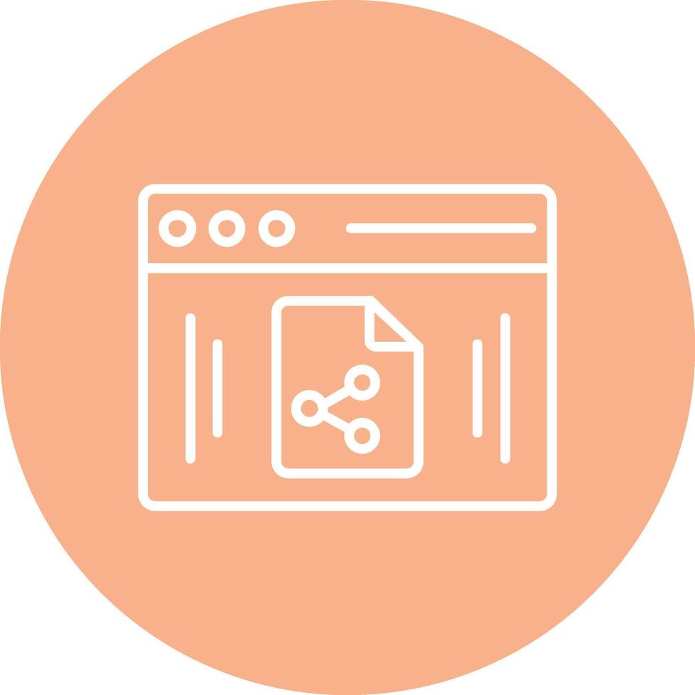 File Sharing Line Multi Circle Icon vector