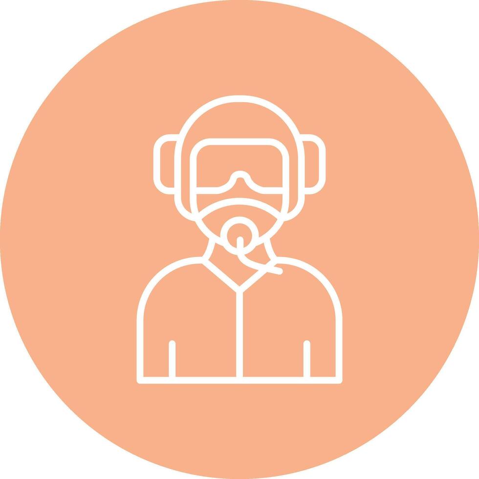 Pilot Line Multi Circle Icon vector