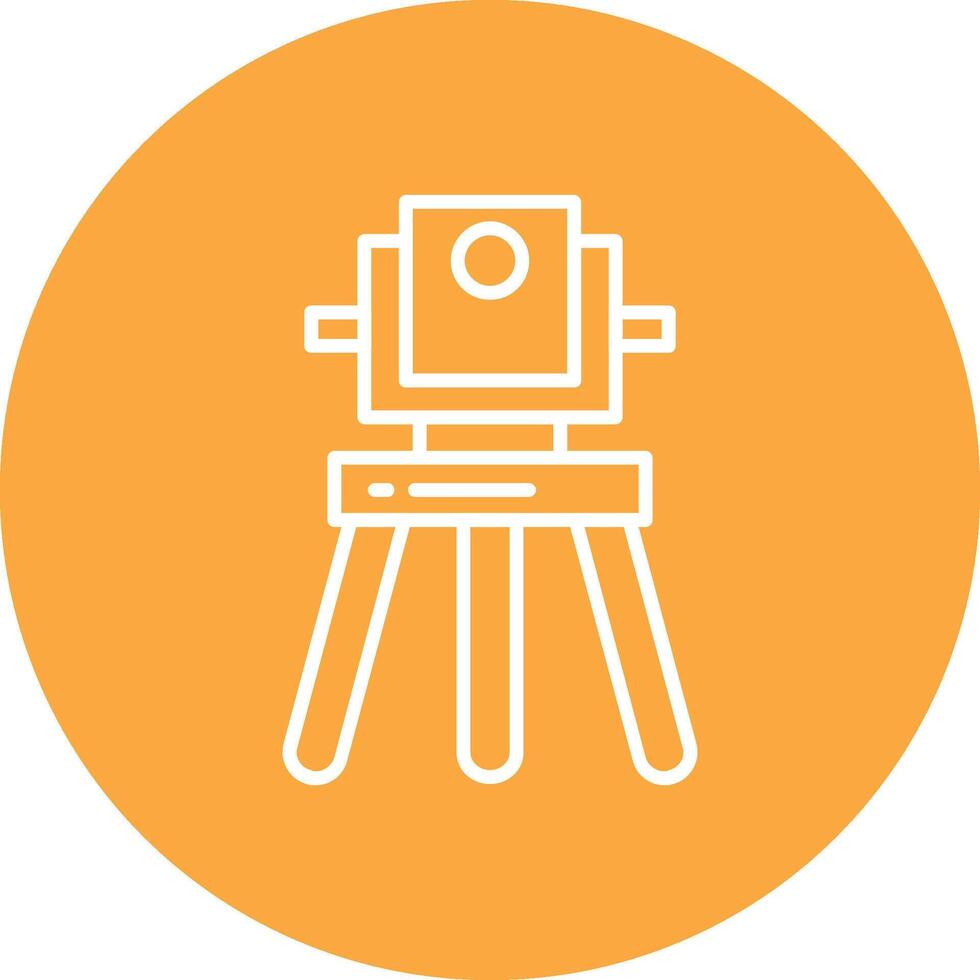 Theodolite Line Multi Circle Icon vector