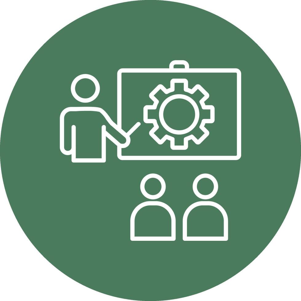 Training Line Multi Circle Icon vector