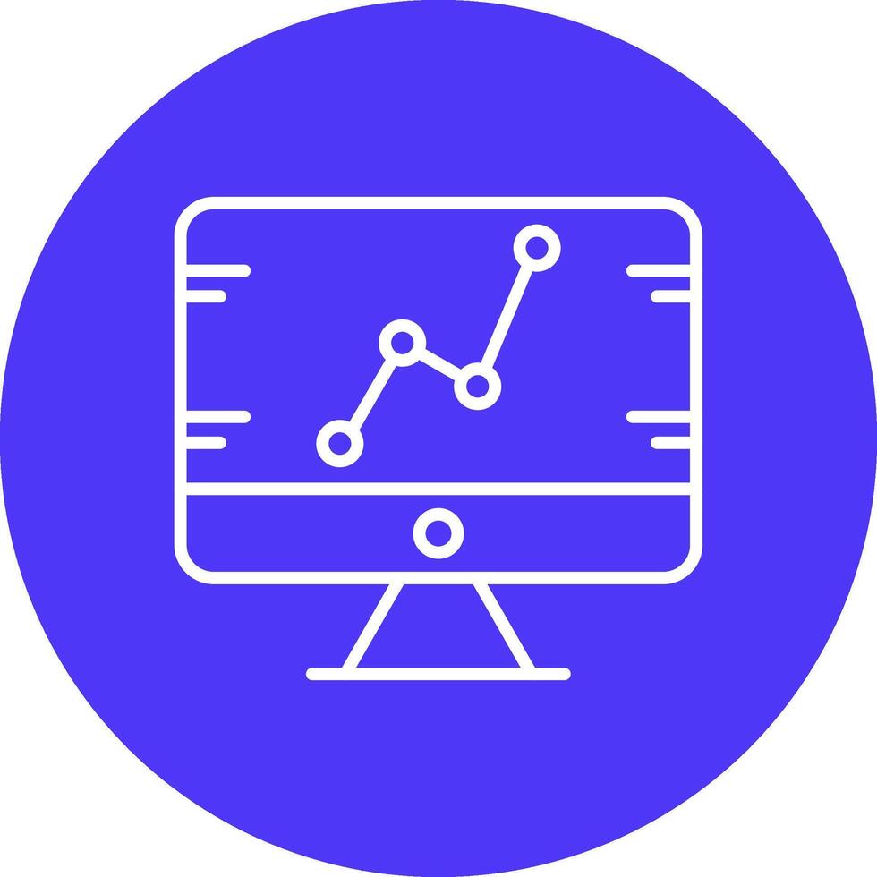 estadísticas línea multi circulo icono vector