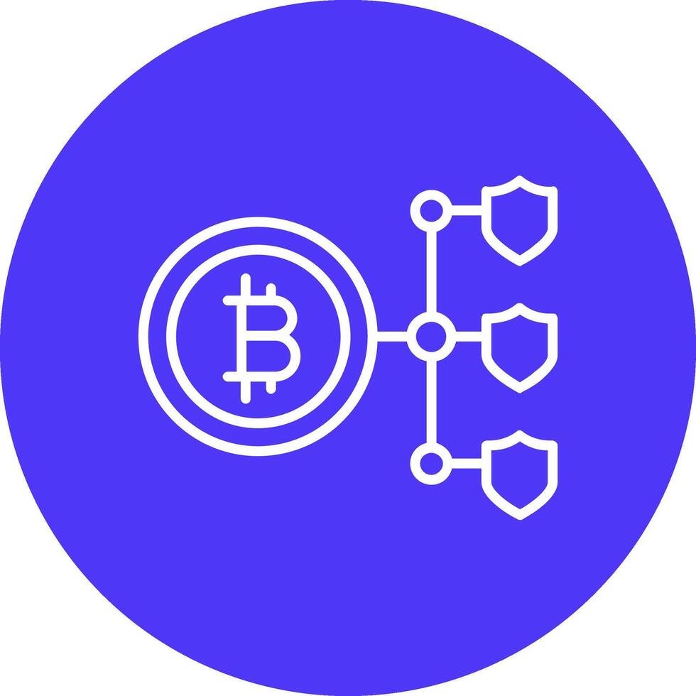 Bitcoin Blockchain Line Multi Circle Icon vector